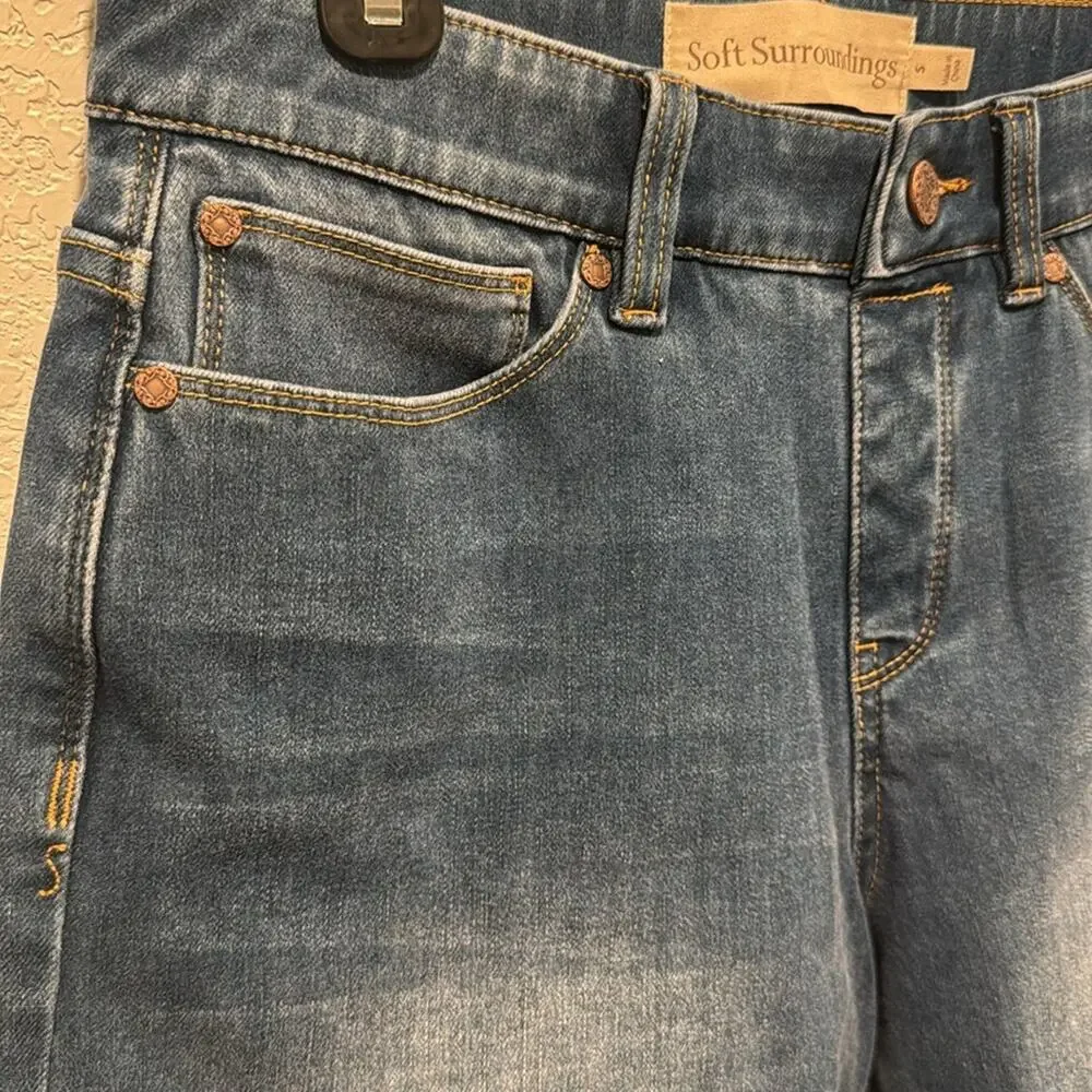 Soft Surroundings Womens Jean Shorts Size Small